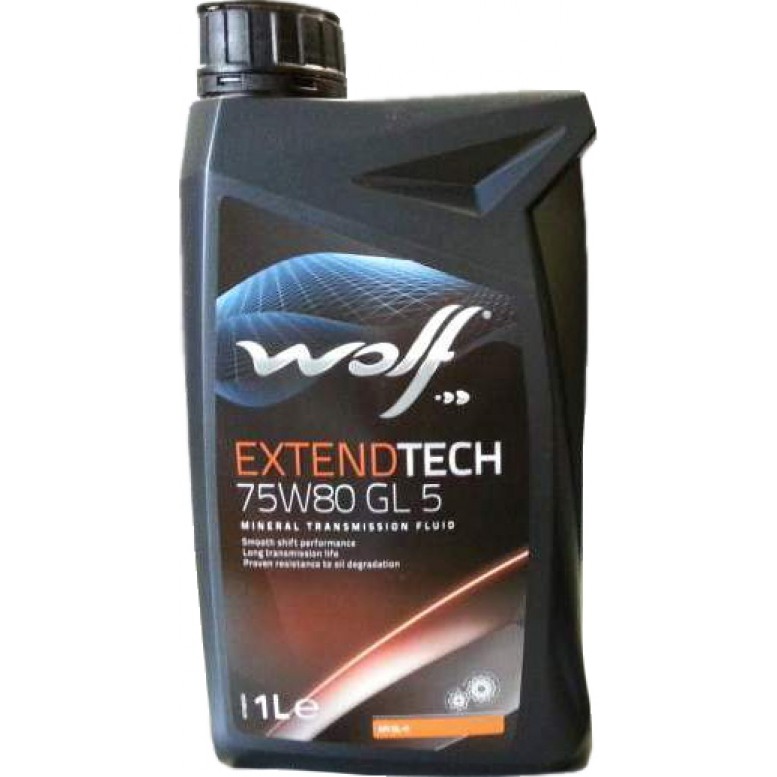 Масло трансмиссионное - WOLF EXTENDTECH 75W80 GL 5, 1л